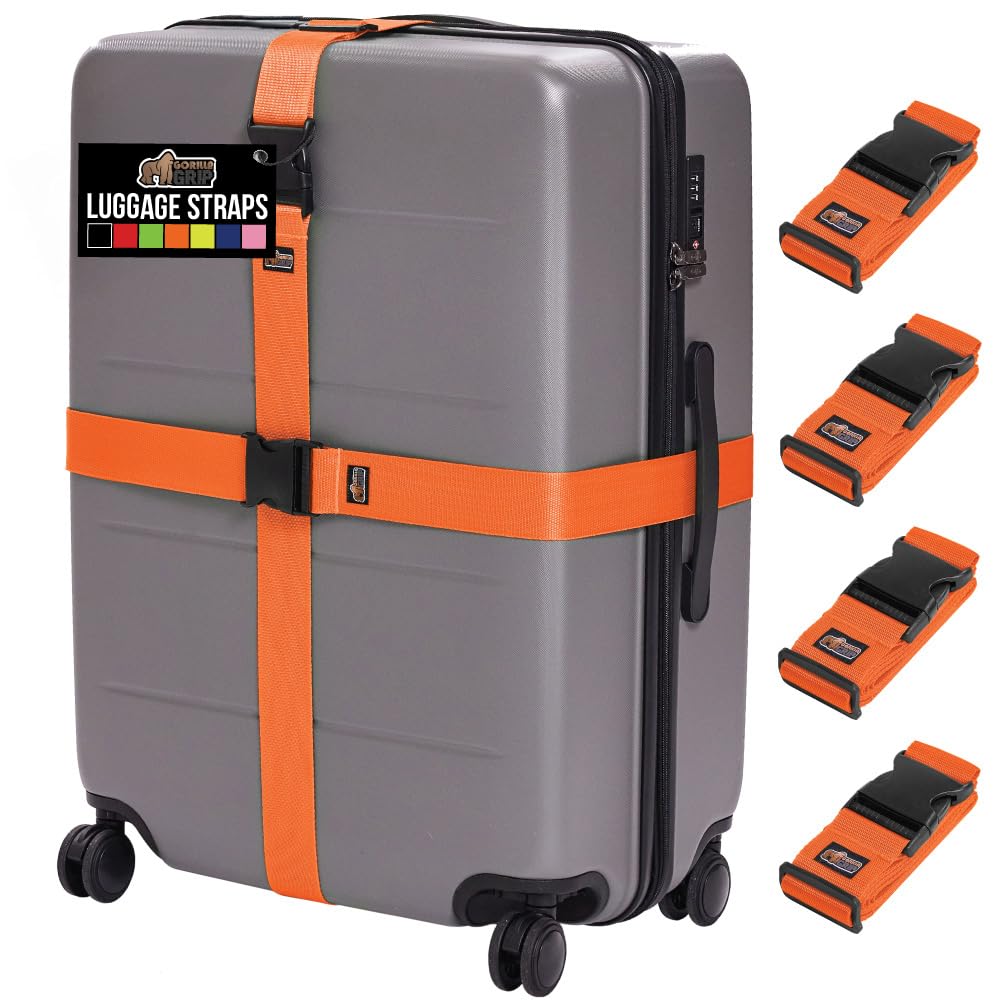 Adjustable Heavy-Duty Luggage Strap Set