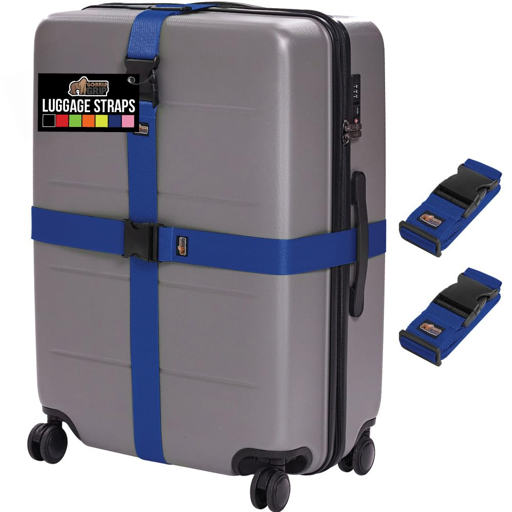 Adjustable Heavy-Duty Luggage Strap Set