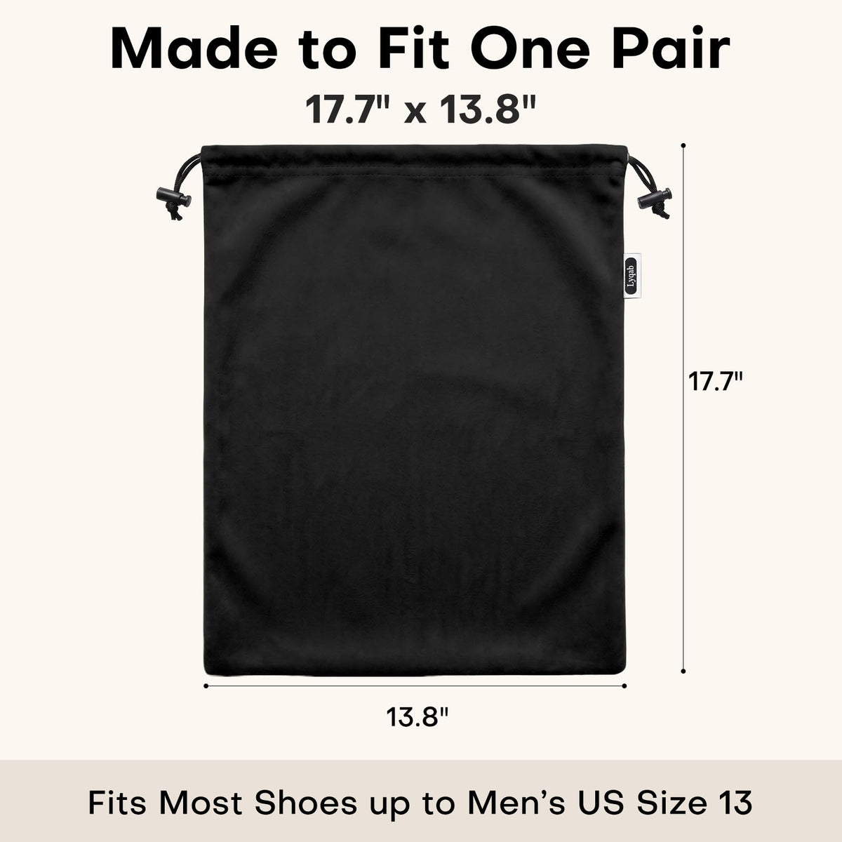 Four-Pack Flannel Drawstring Shoe Bags