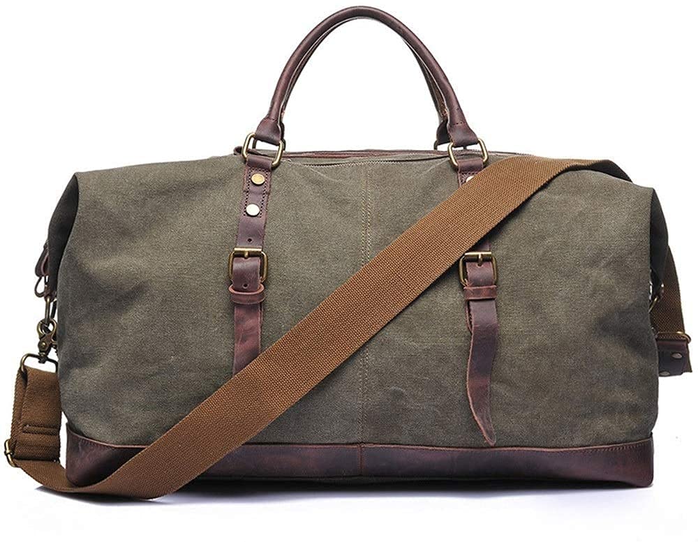 Waterproof Canvas and Leather Travel Duffel