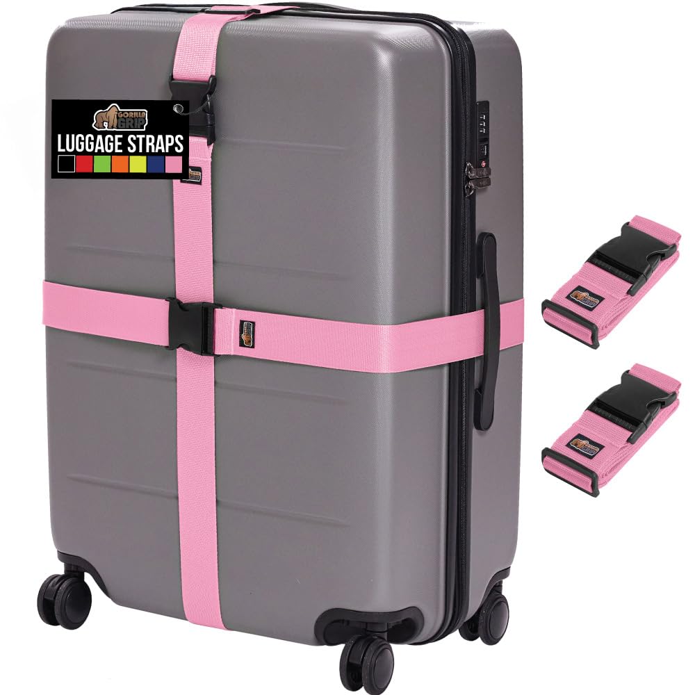 Adjustable Heavy-Duty Luggage Strap Set