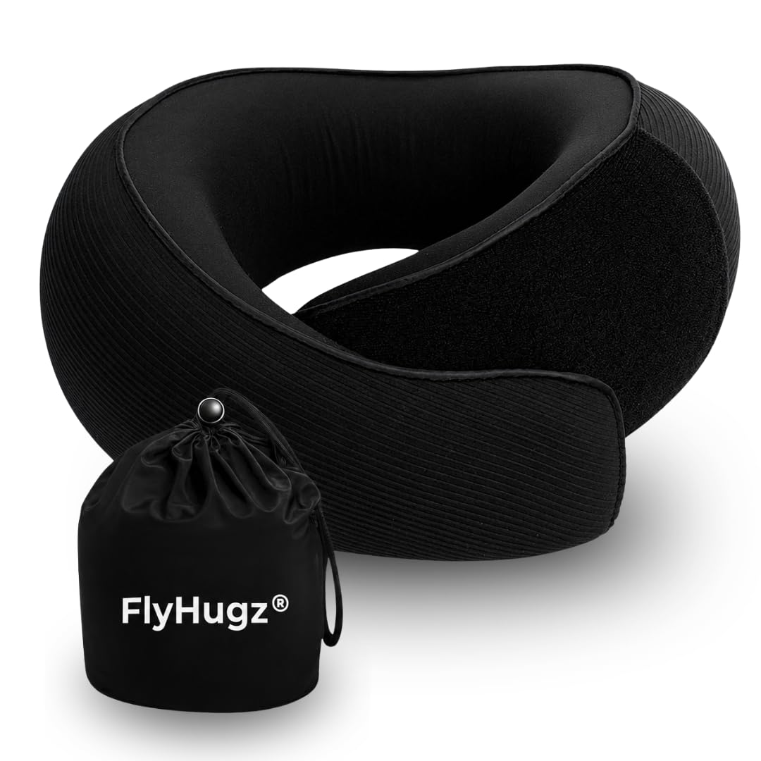 Contoured Memory Foam Travel Neck Pillow