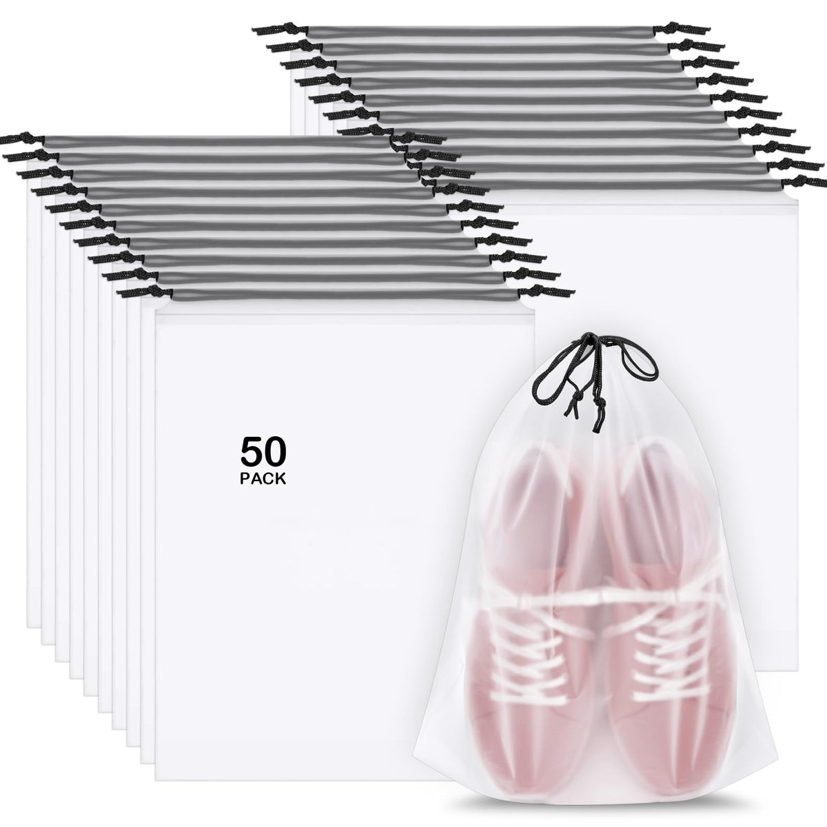Multi-Pack Travel Shoe Storage Bags