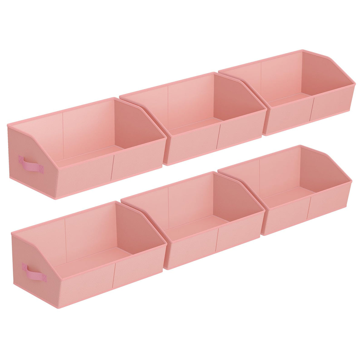 Open-Front Fabric Clothing Storage Bins