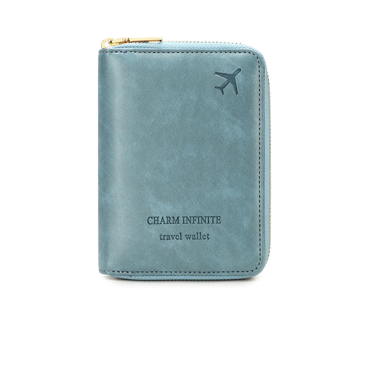 Zippered RFID Leather Passport Organizer