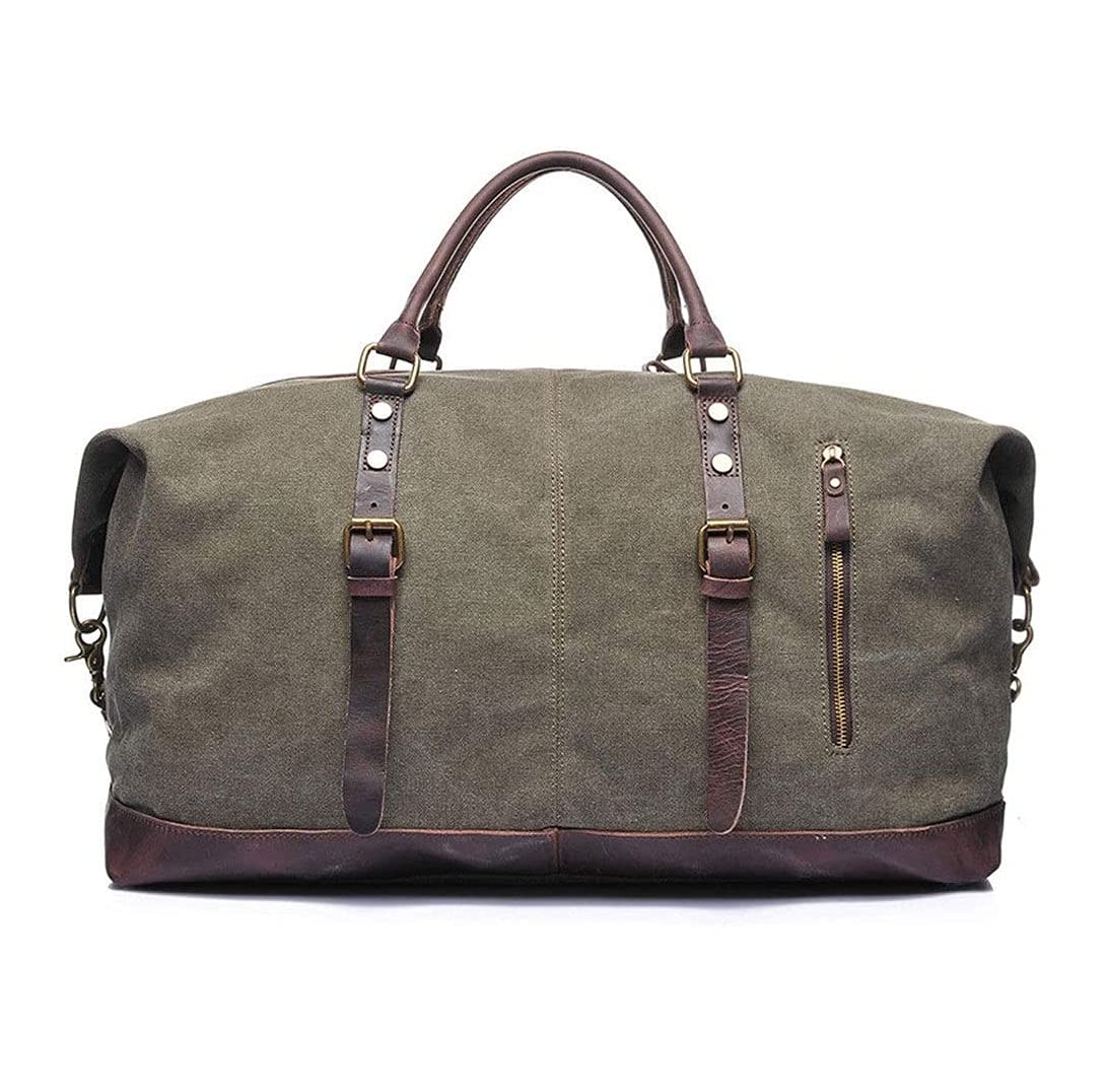 Waterproof Canvas and Leather Travel Duffel