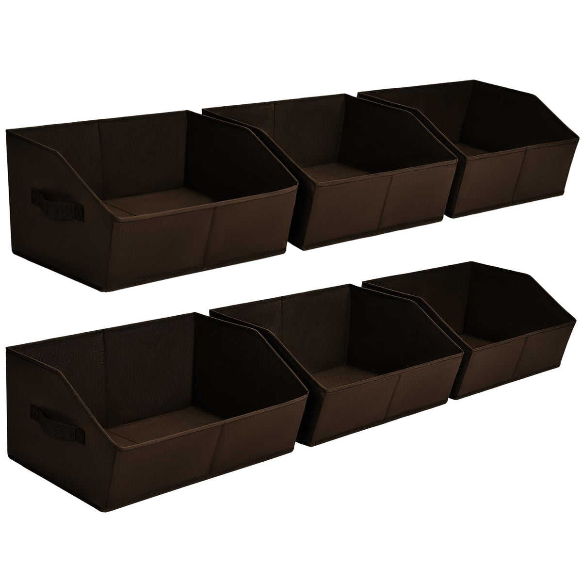 Open-Front Fabric Clothing Storage Bins