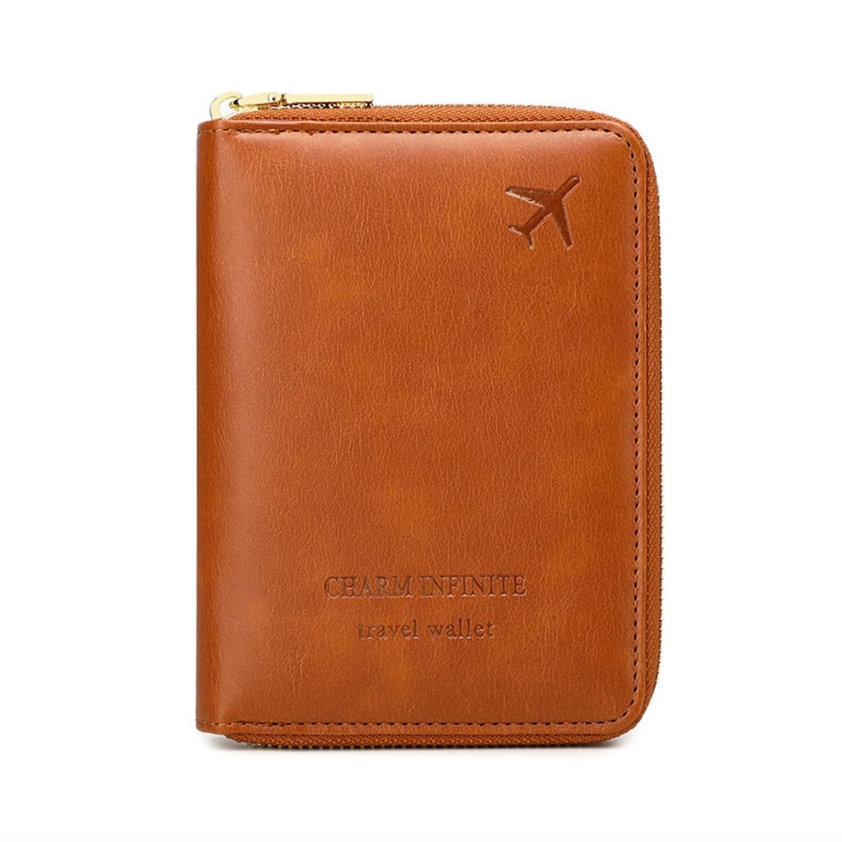 Zippered RFID Leather Passport Organizer