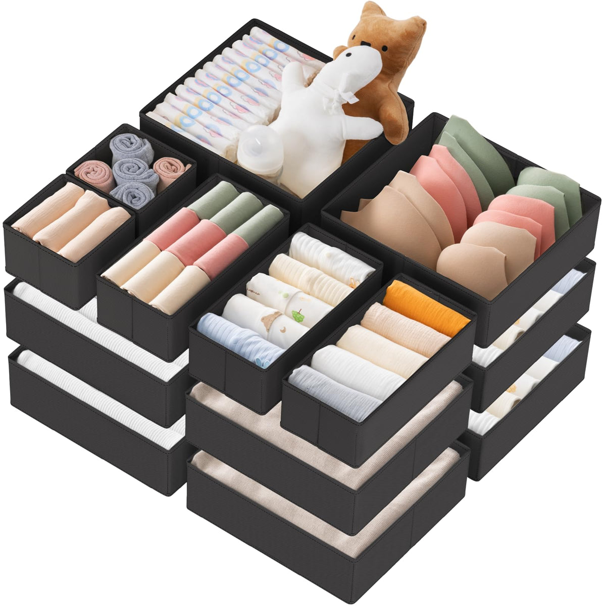 Ten-Piece Drawer Clothing Organizer Set