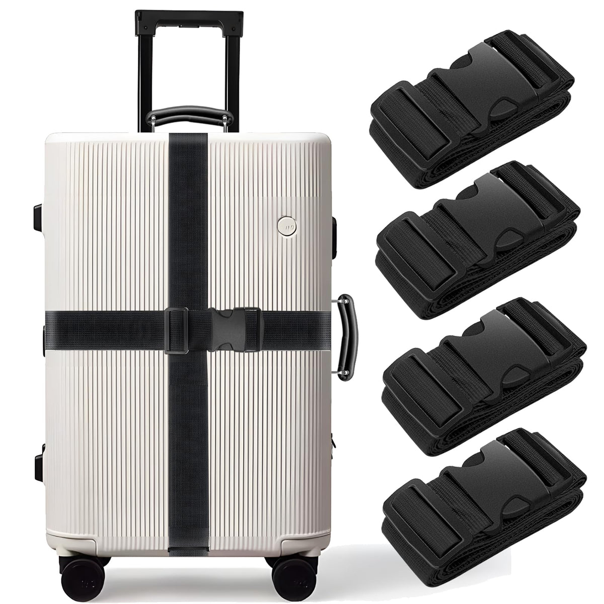 79-Inch Adjustable Luggage Strap Set