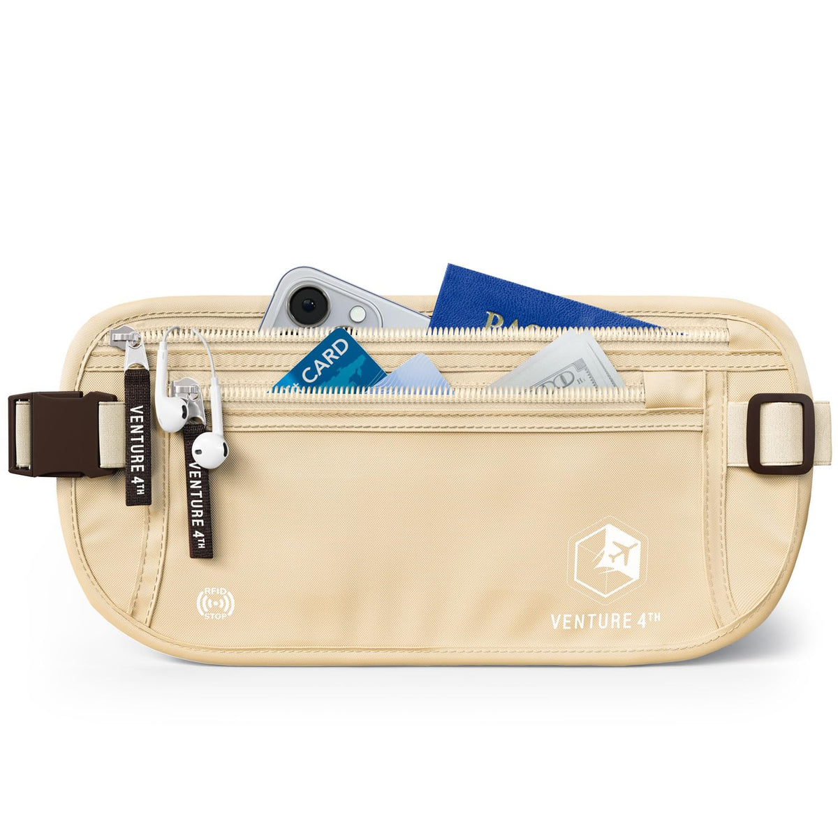 RFID-Blocking Travel Money Belt