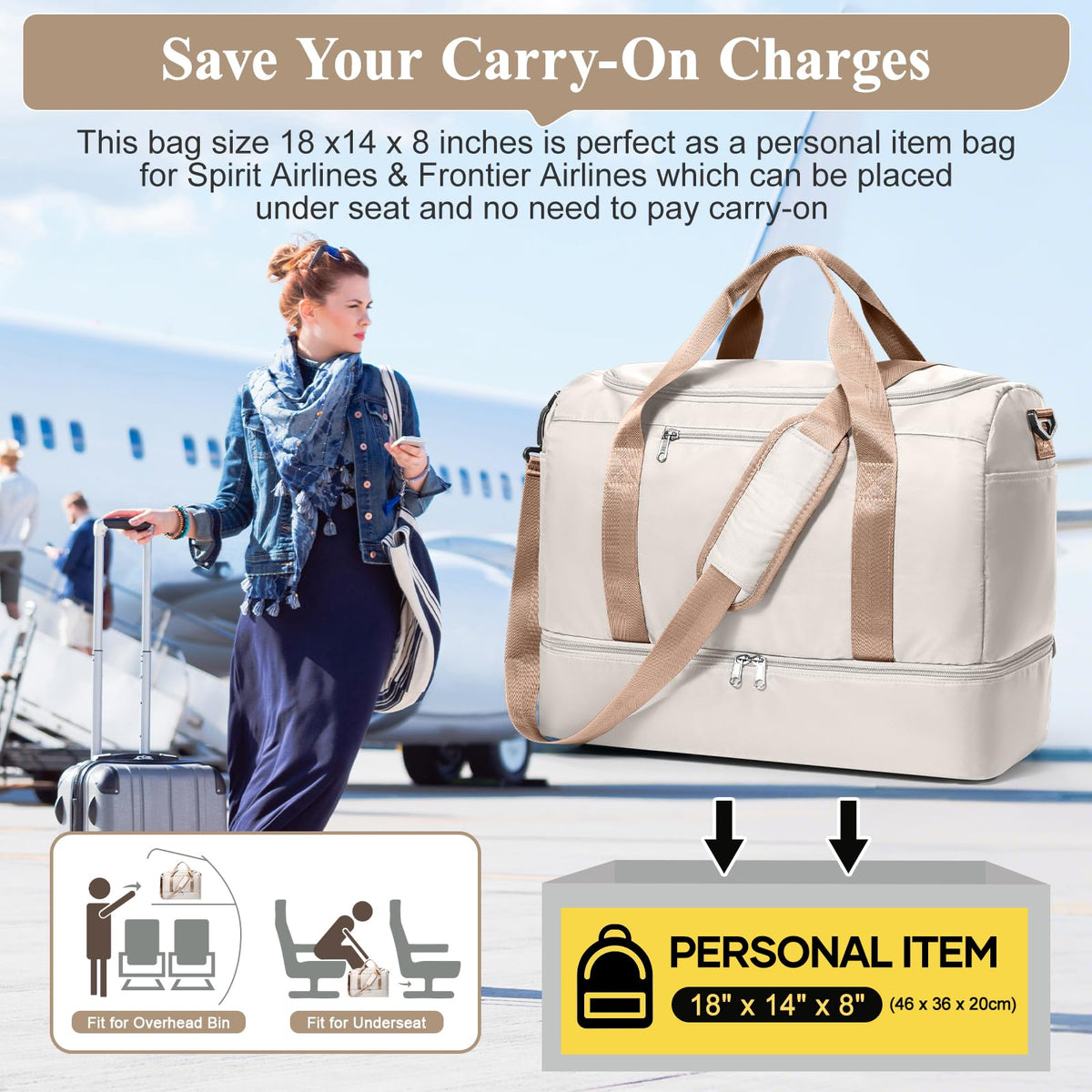 Three-Piece Weekender Travel Bag Set