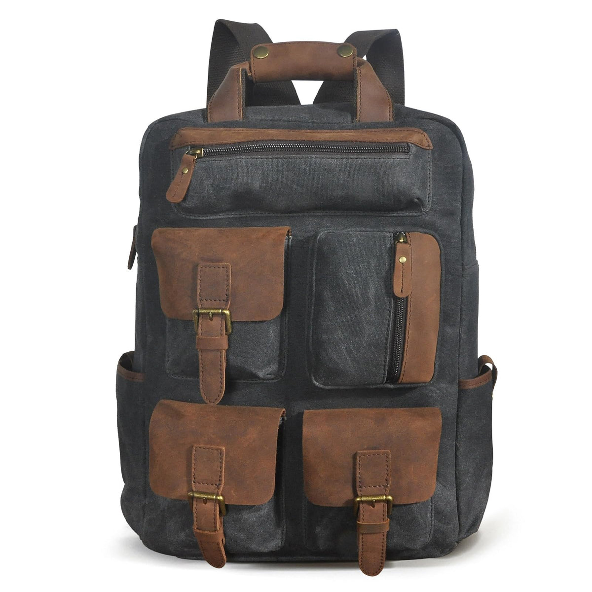 Canvas and Leather Travel Backpack