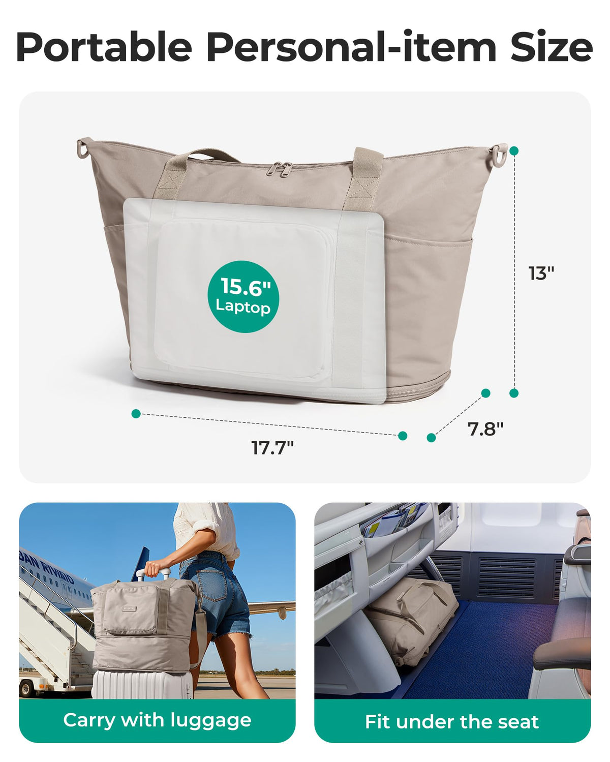 24L–37L Foldable Expandable Travel Bag