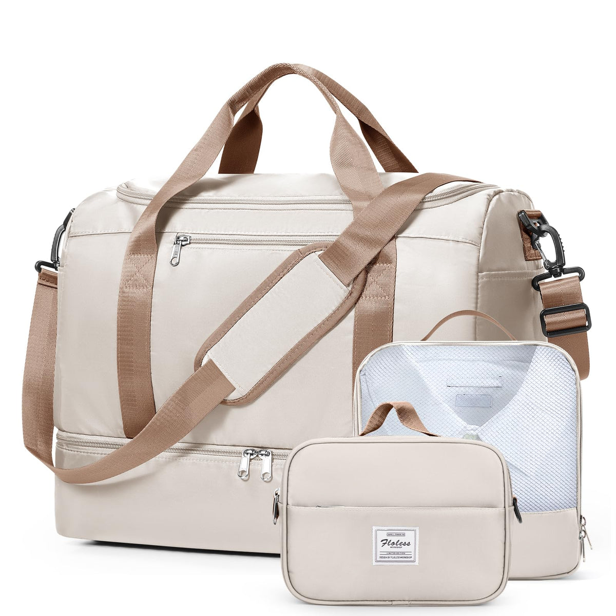 Three-Piece Weekender Travel Bag Set