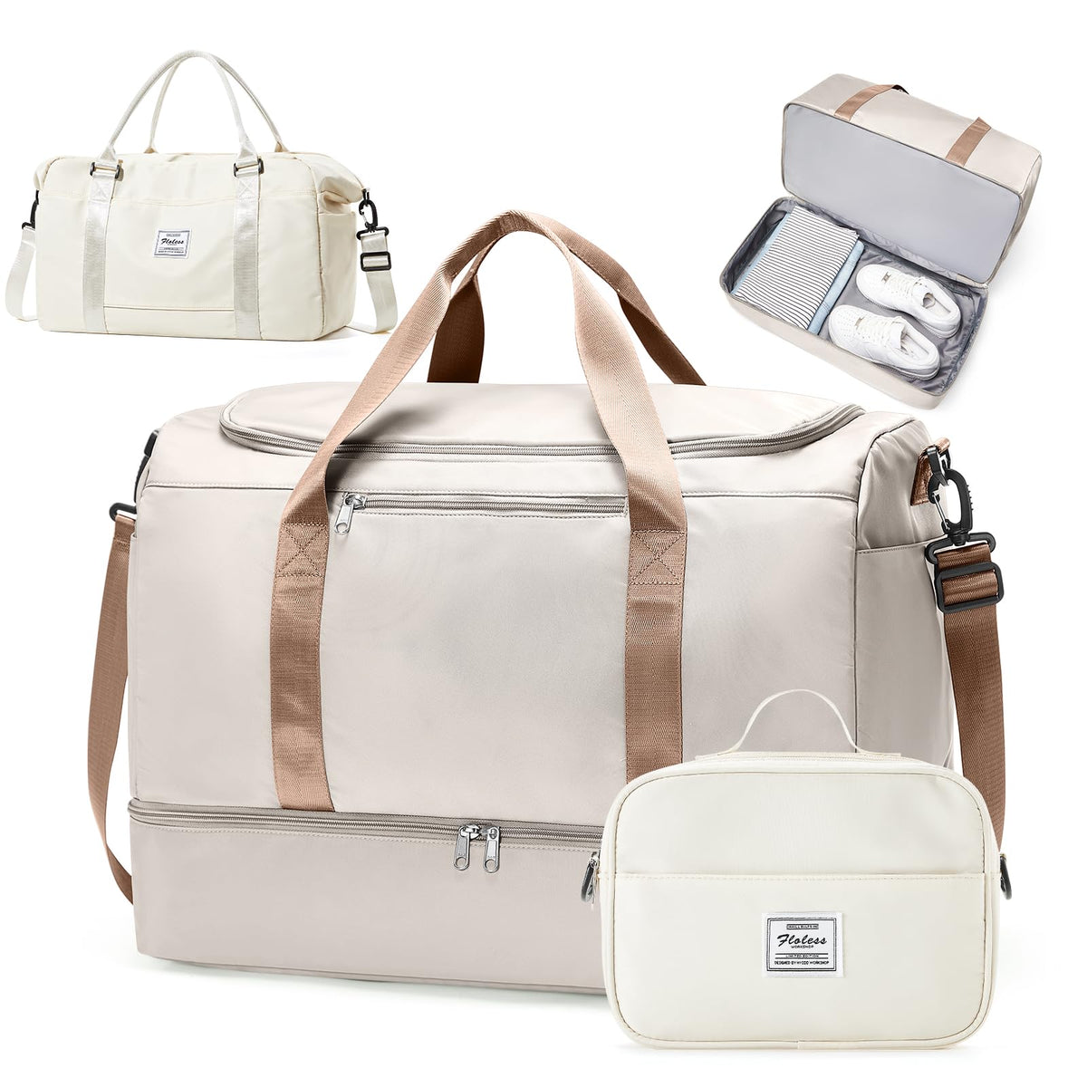 Three-Piece Weekender Travel Bag Set