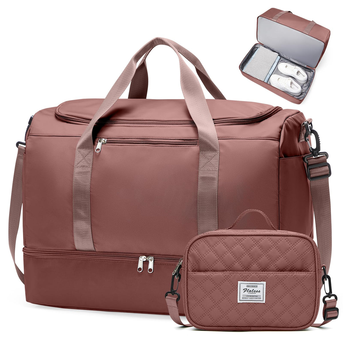 Three-Piece Weekender Travel Bag Set
