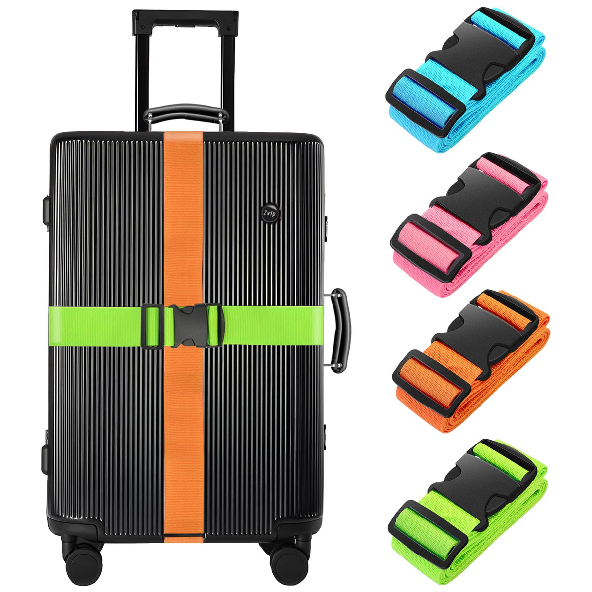 79-Inch Adjustable Luggage Strap Set