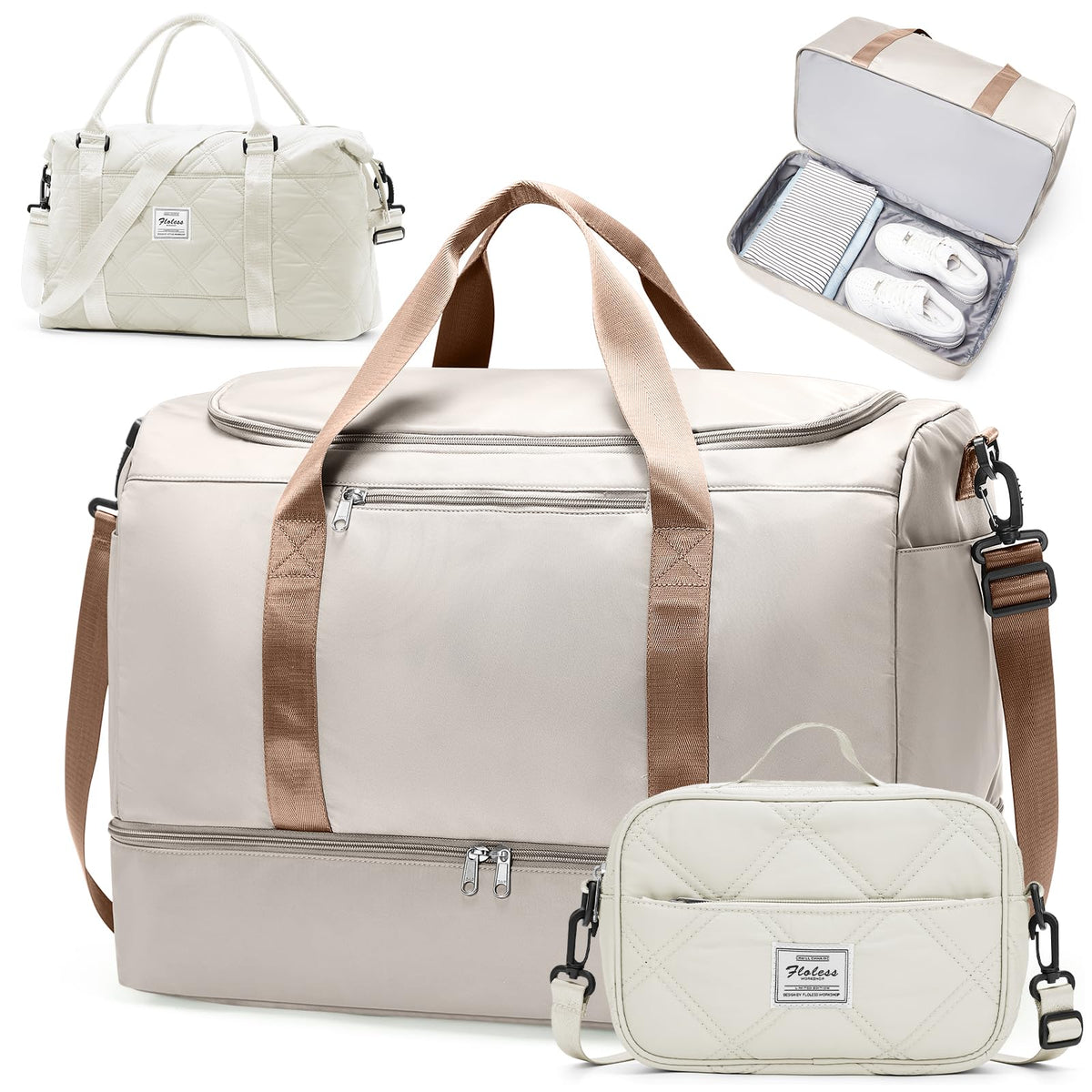 Three-Piece Weekender Travel Bag Set