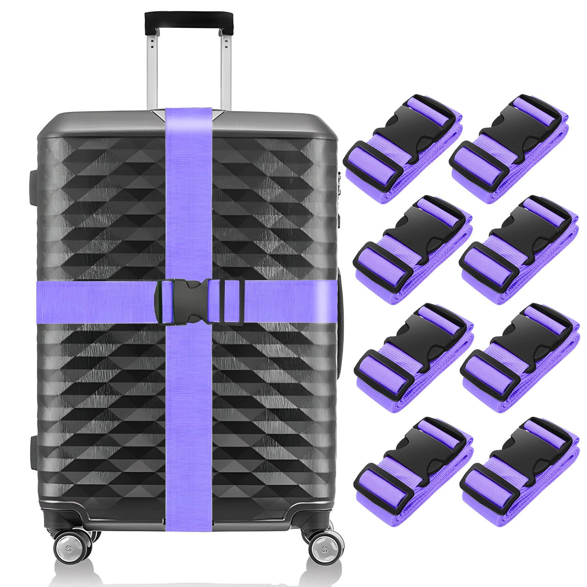 79-Inch Adjustable Luggage Strap Set