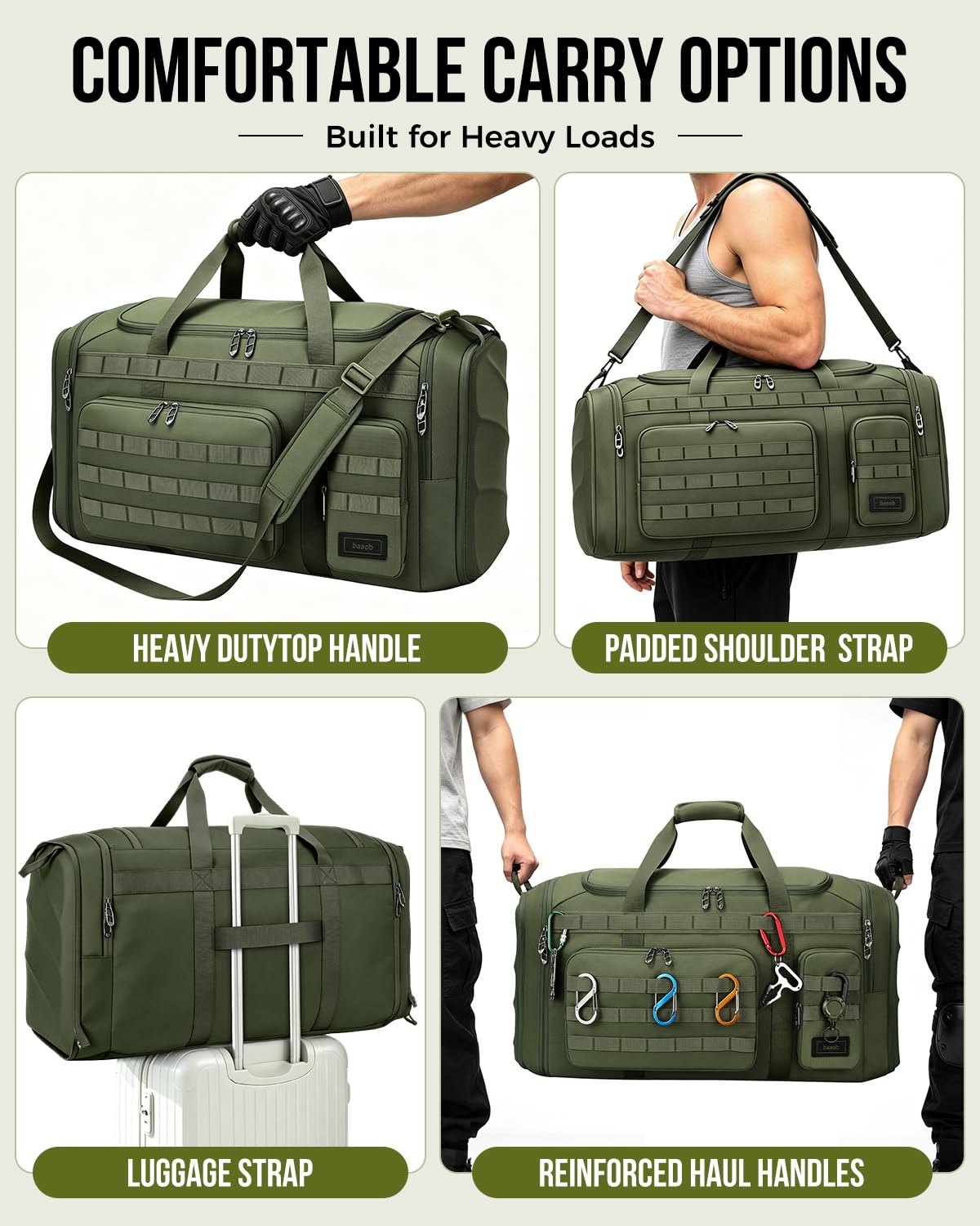 60L–120L MOLLE Travel Duffel