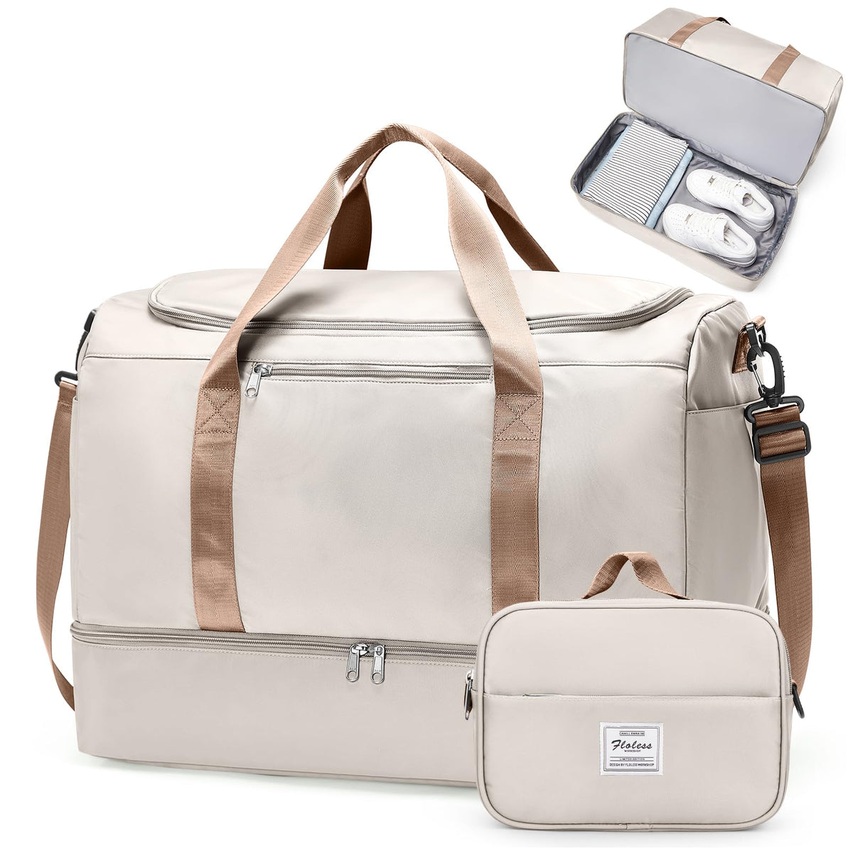 Three-Piece Weekender Travel Bag Set