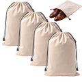 Four-Pack Flannel Drawstring Shoe Bags