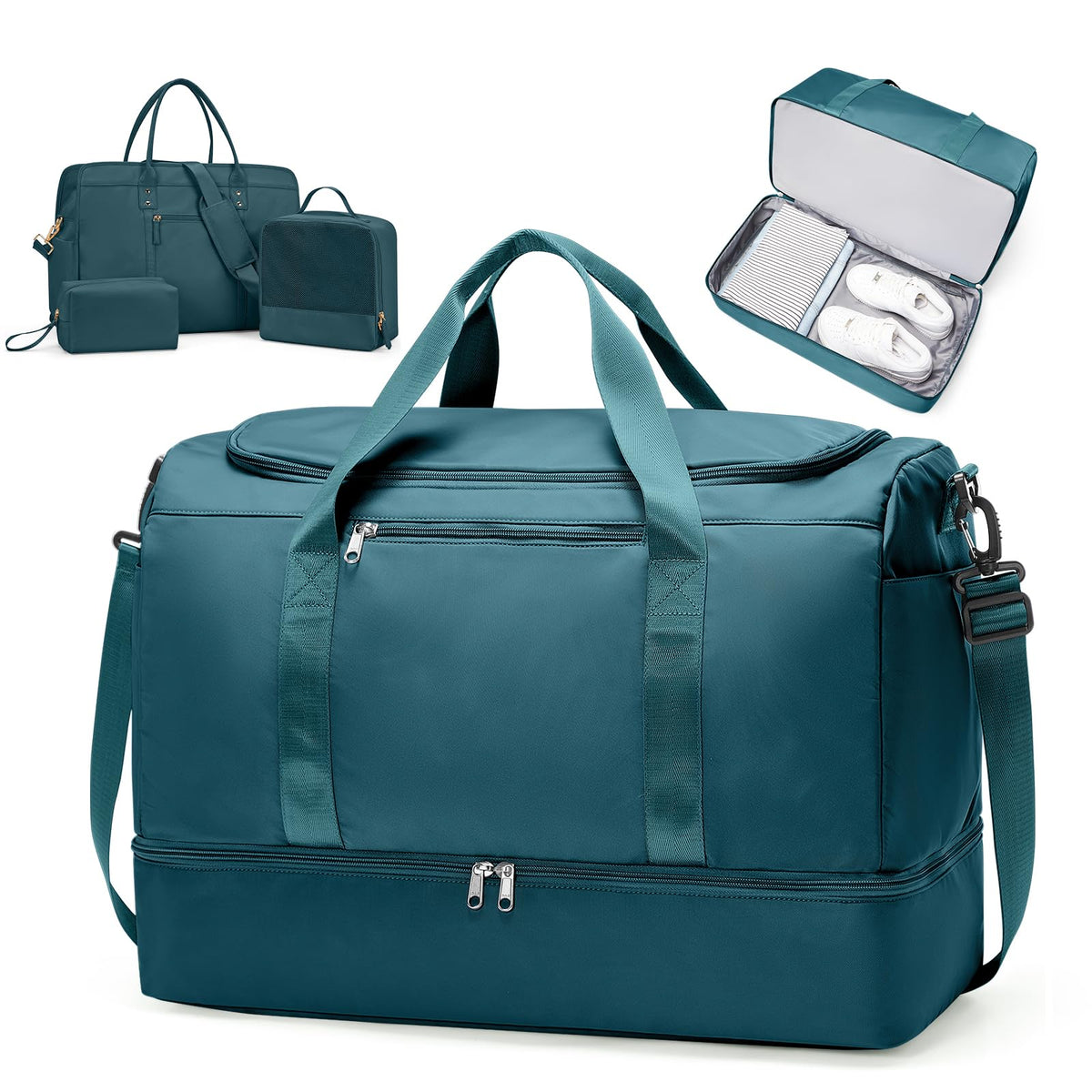 Three-Piece Weekender Travel Bag Set