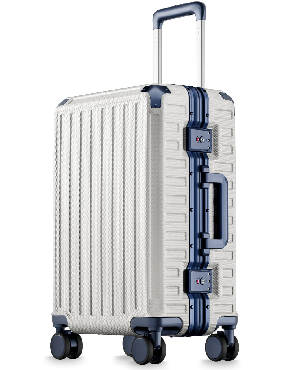Zipperless Aluminum-Frame Carry-On Suitcase