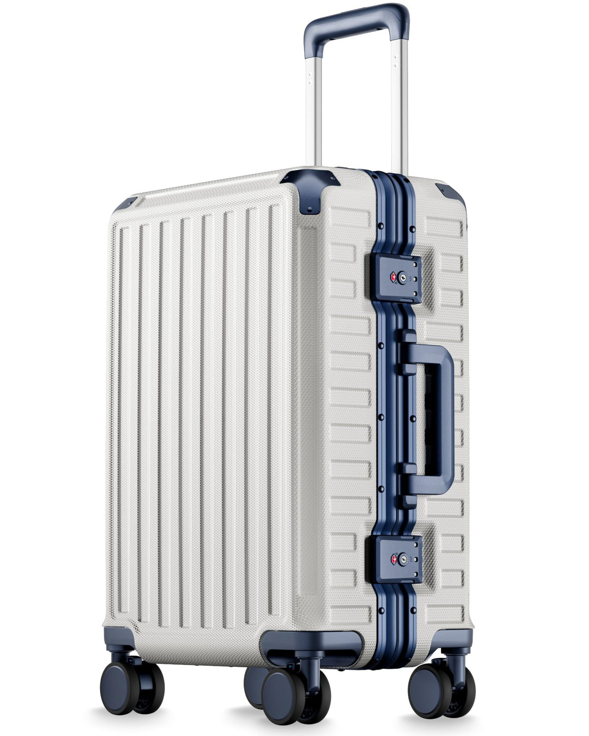Zipperless Aluminum-Frame Carry-On Suitcase