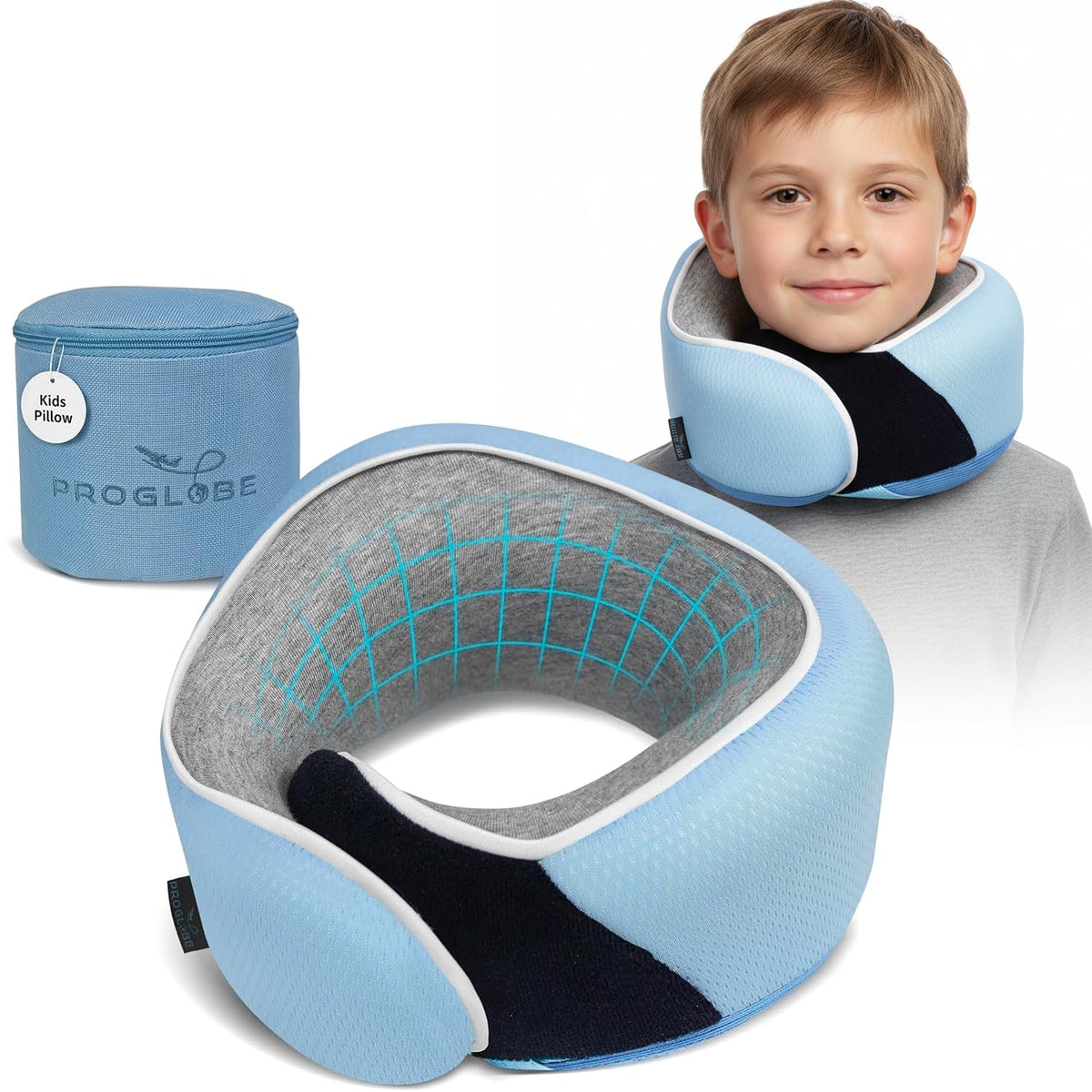 Memory Foam Travel Pillow Kit