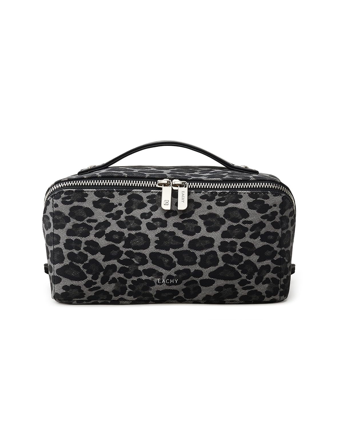 Wide-Open PU Leather Makeup Bag