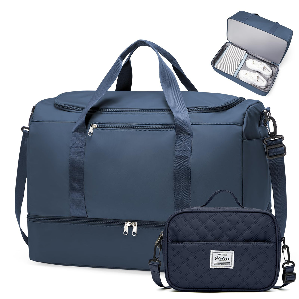 Three-Piece Weekender Travel Bag Set
