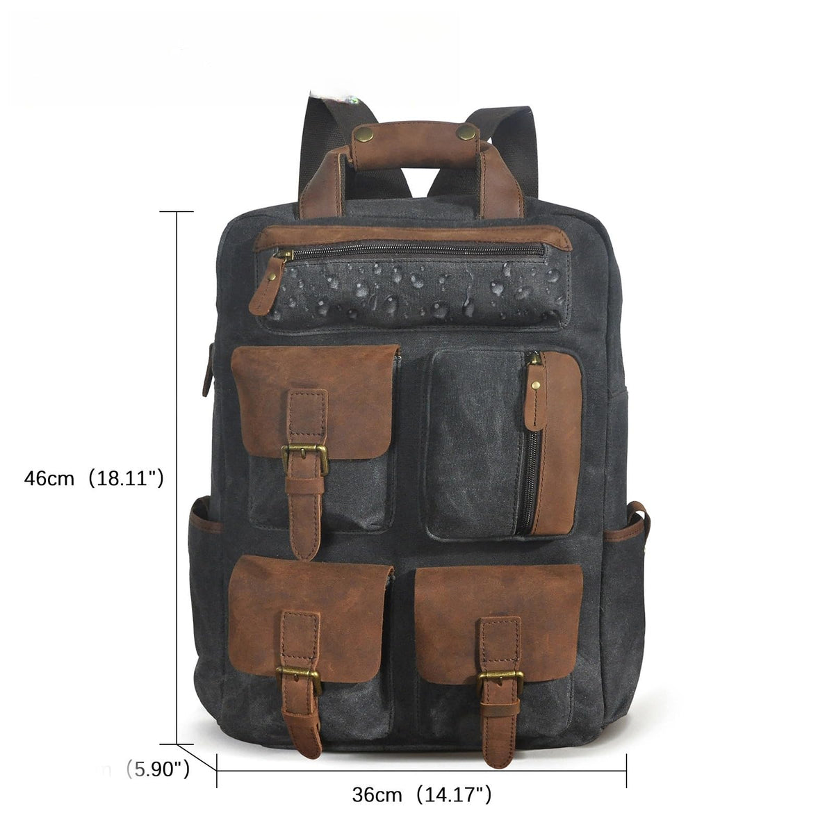 Canvas and Leather Travel Backpack
