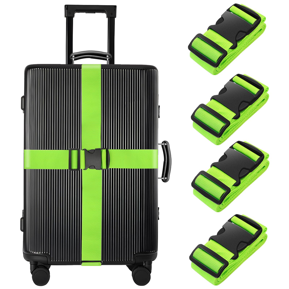 79-Inch Adjustable Luggage Strap Set