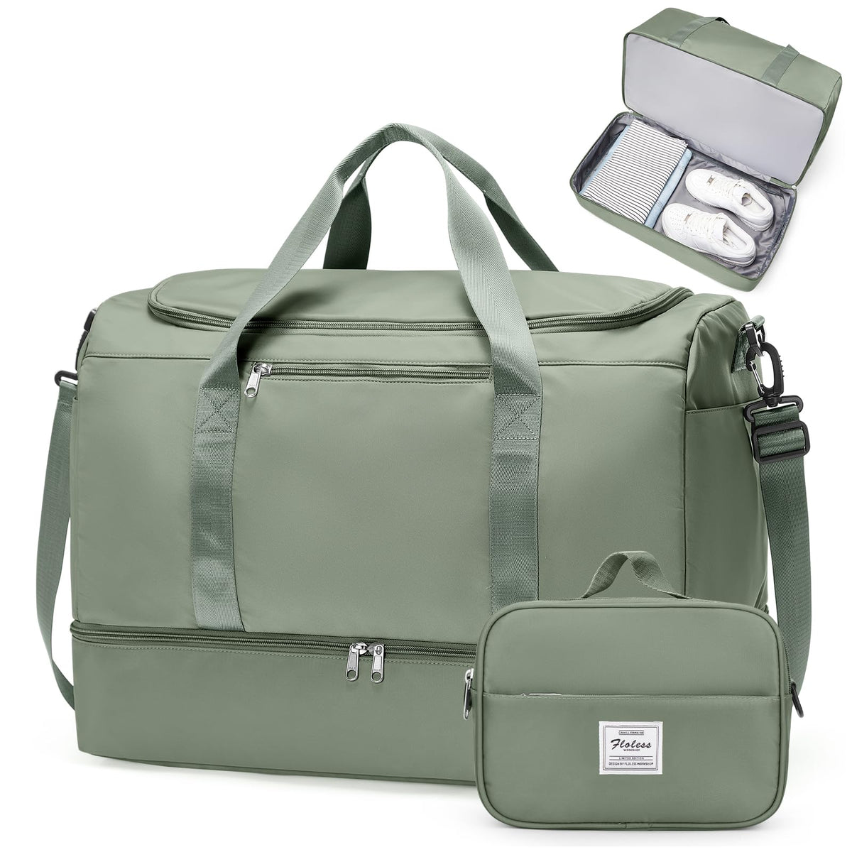 Three-Piece Weekender Travel Bag Set