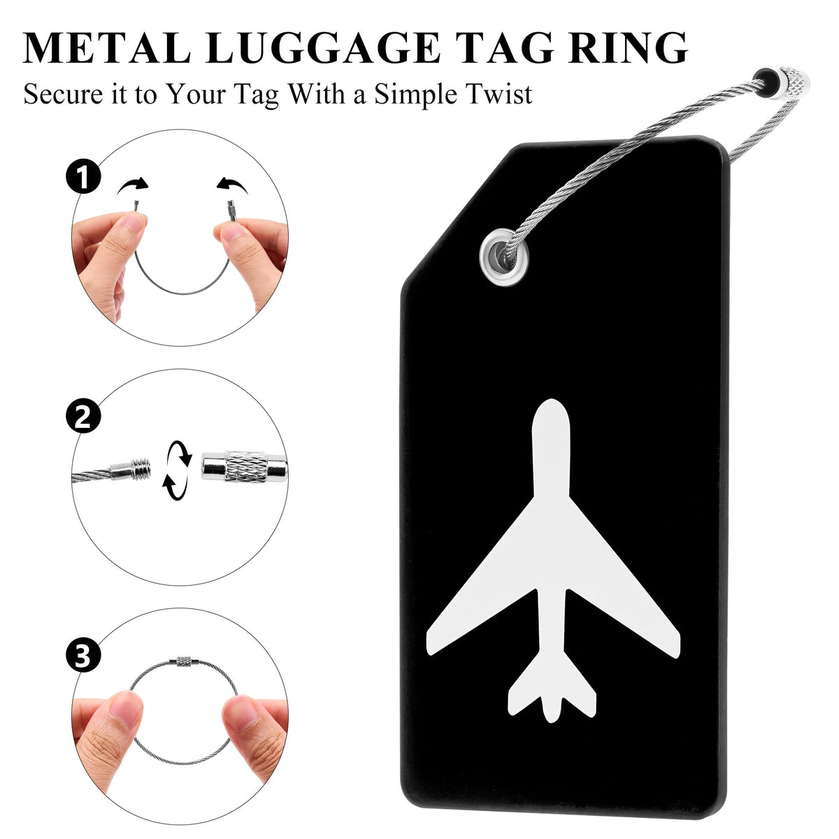 Multi-Pack Silicone Luggage Tags