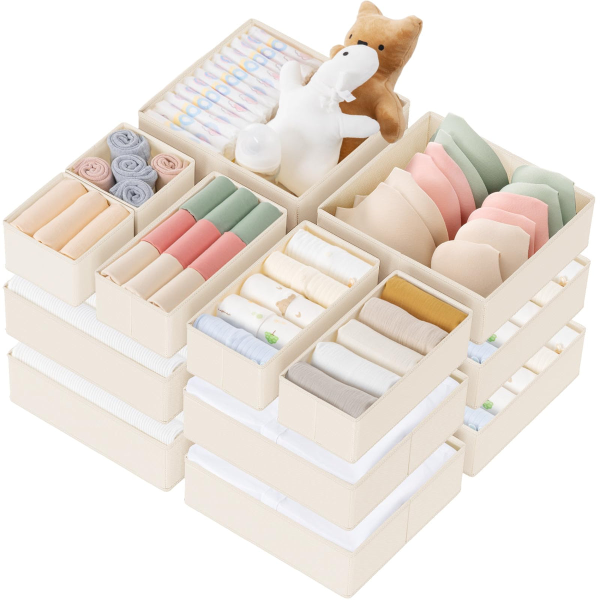 Ten-Piece Drawer Clothing Organizer Set