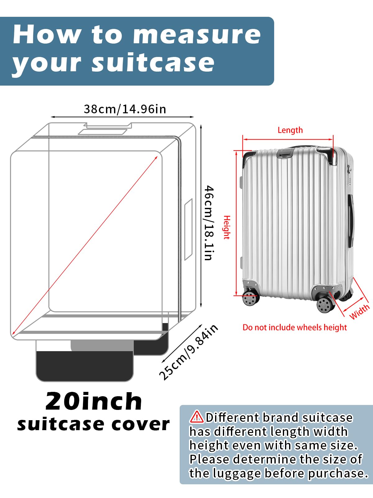 Clear PVC Suitcase Cover