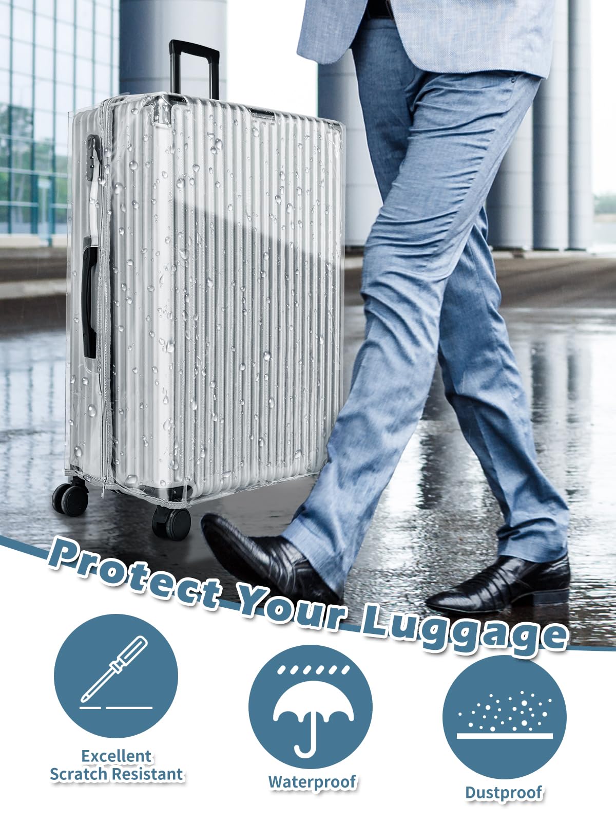 Clear PVC Suitcase Cover