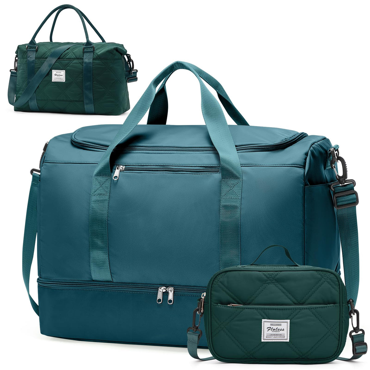 Three-Piece Weekender Travel Bag Set