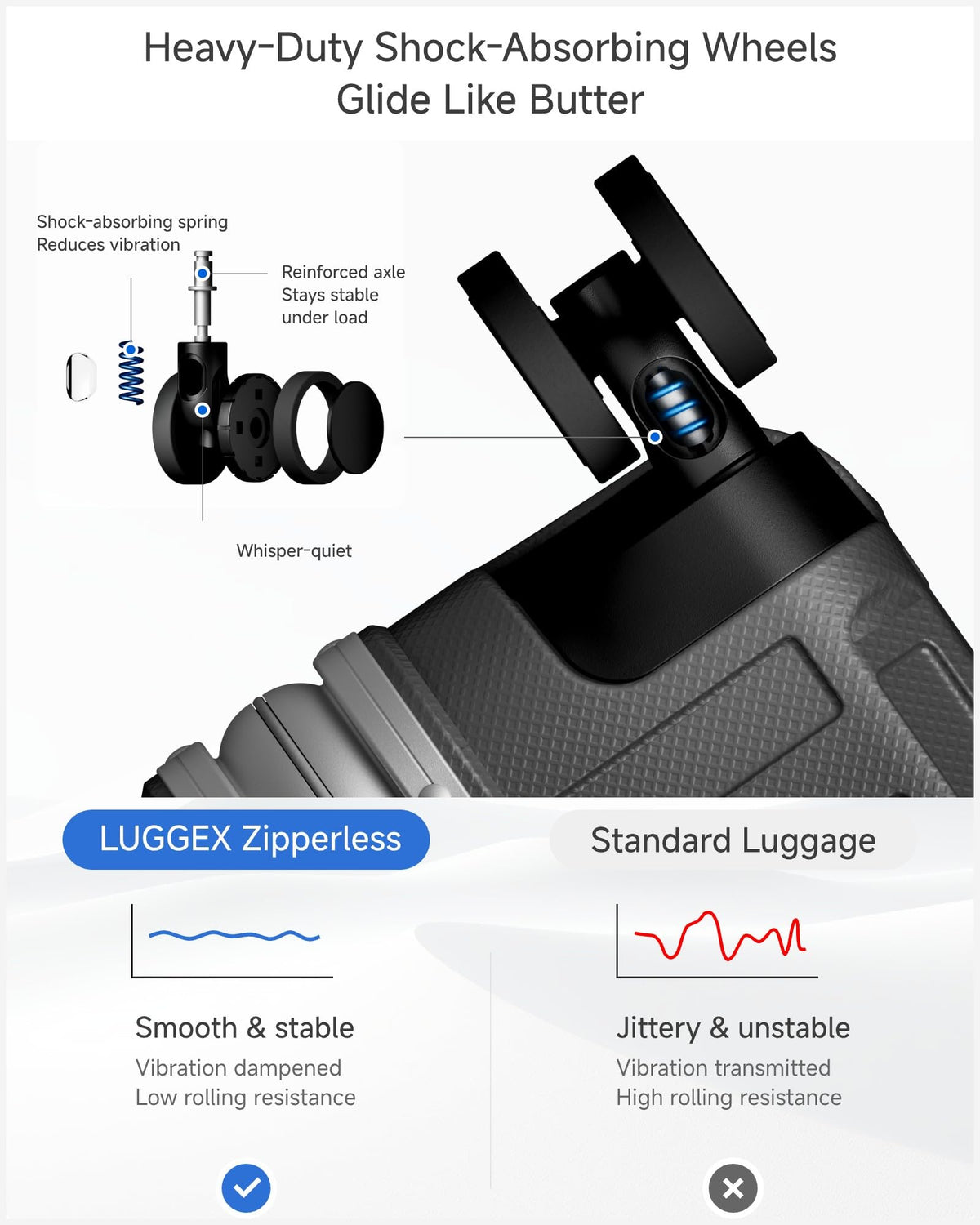 Zipperless Aluminum-Frame Carry-On Suitcase