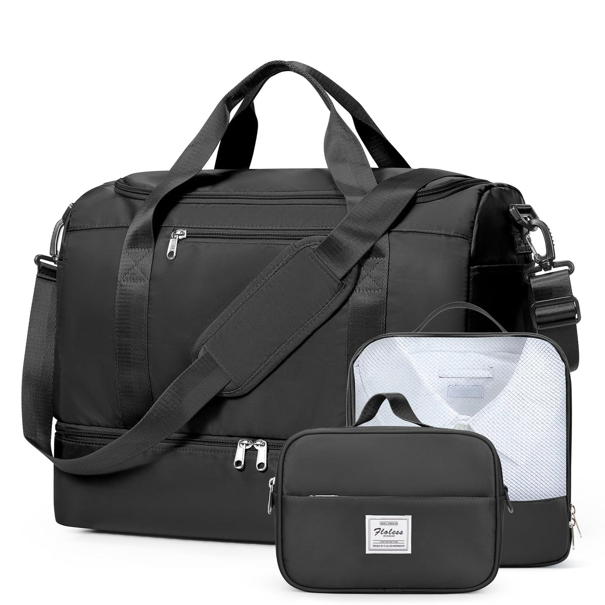Three-Piece Weekender Travel Bag Set