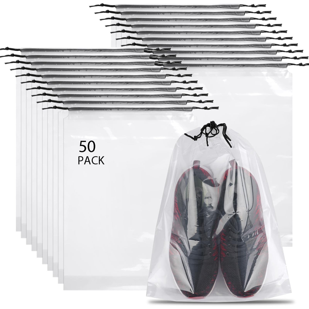Multi-Pack Travel Shoe Storage Bags