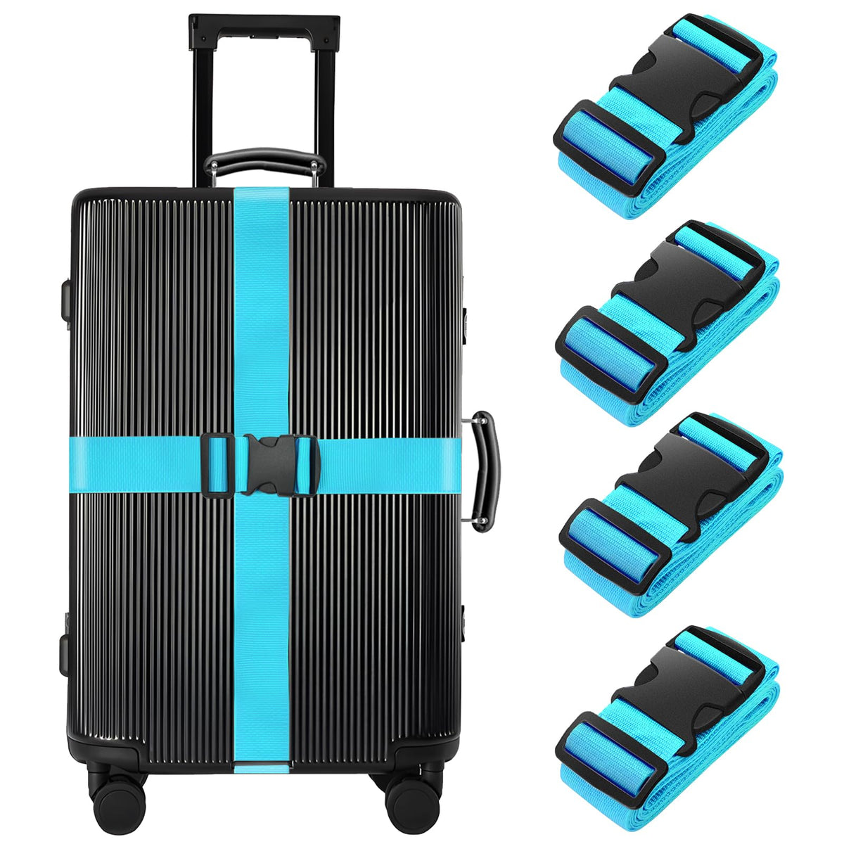 79-Inch Adjustable Luggage Strap Set