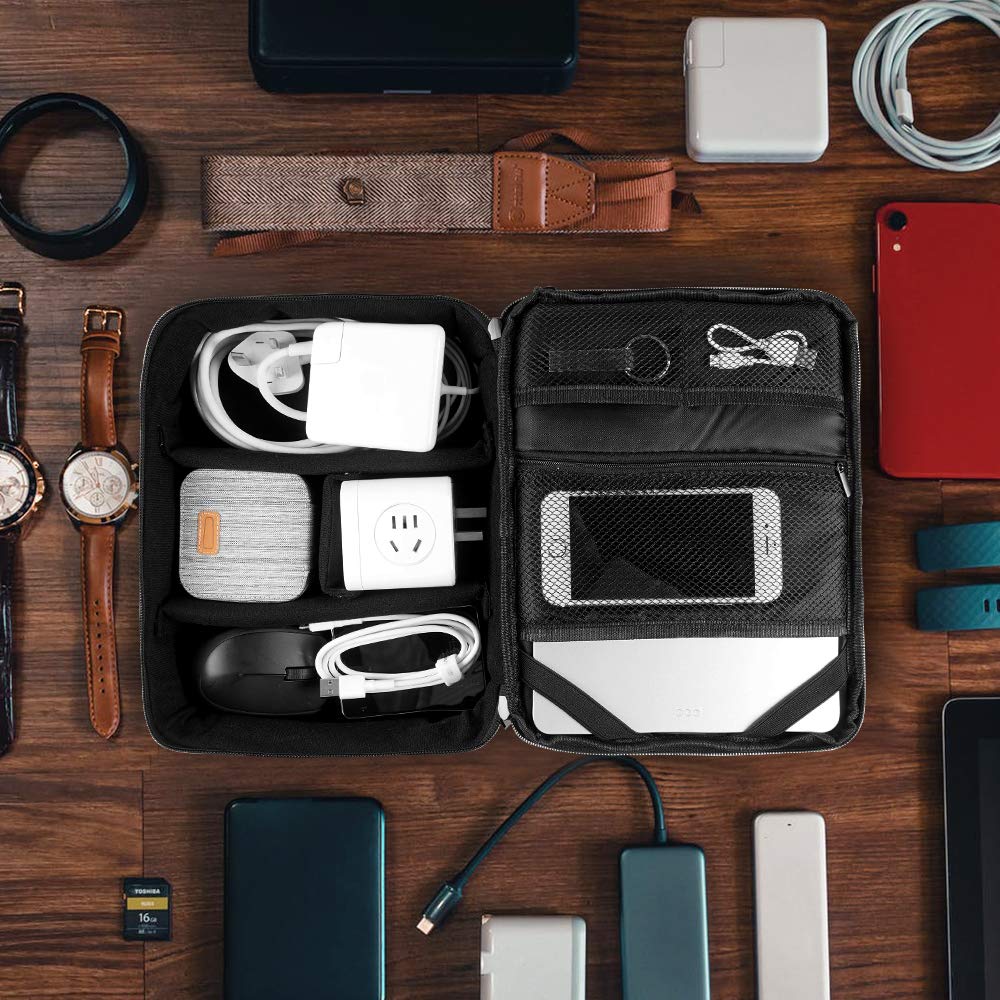 Adjustable-Divider Cable Organizer Bag