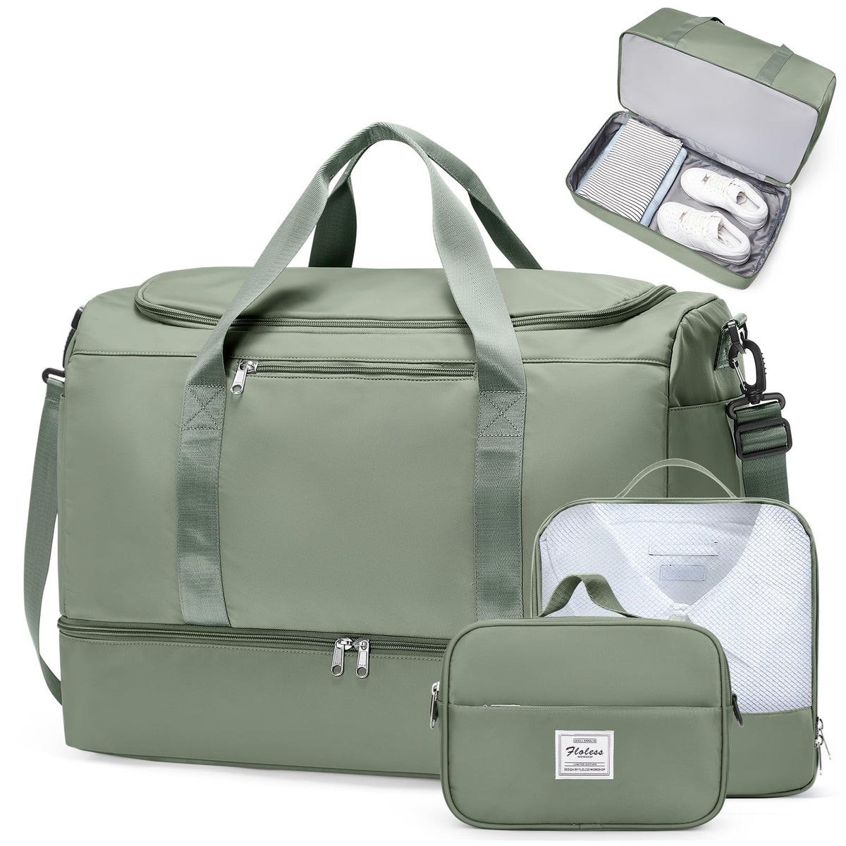 Three-Piece Weekender Travel Bag Set