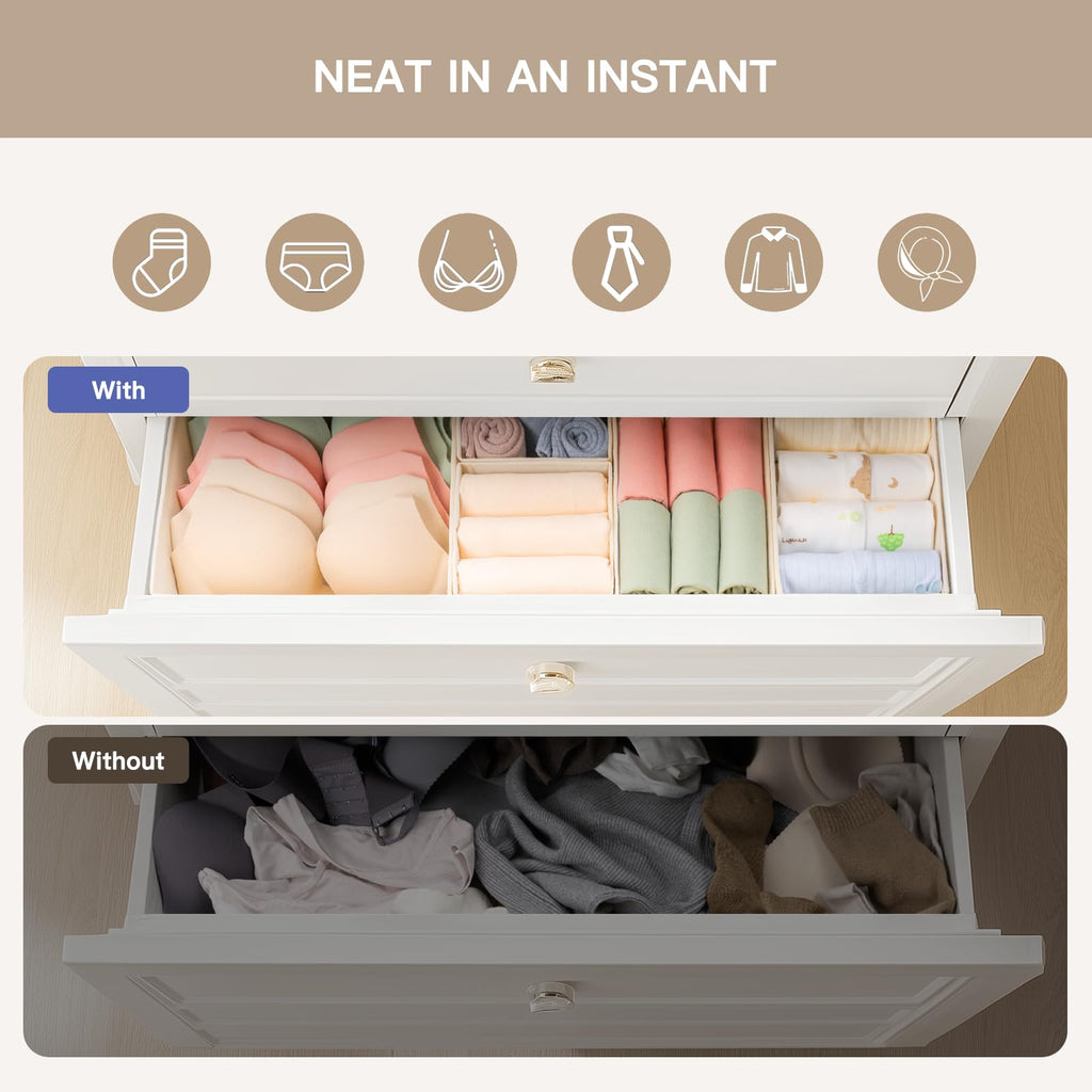 Ten-Piece Drawer Clothing Organizer Set