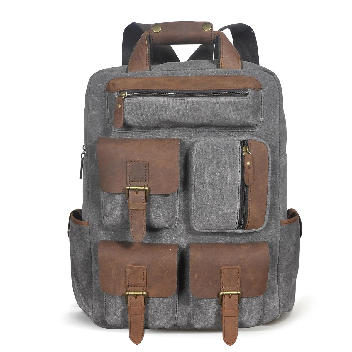Canvas and Leather Travel Backpack