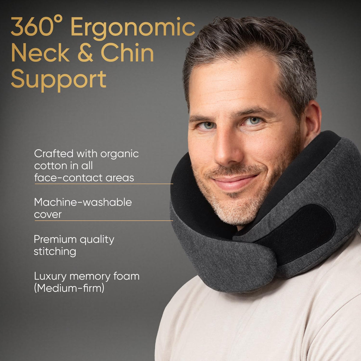Memory Foam Travel Pillow Kit